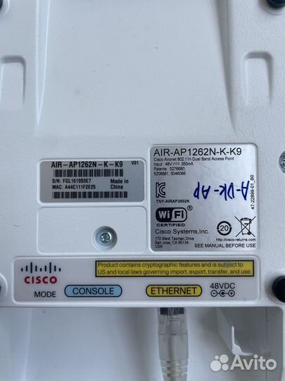 Wifi Cisco AIR-AP1262N-K-K9