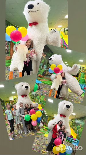 Белый мишка, Зайка, Чебурашка поздравление