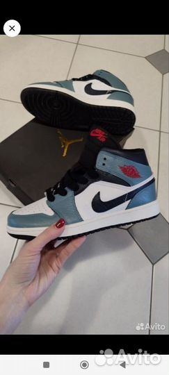 Кроссовки Nike air Jordan 1, кожа, р.36-41