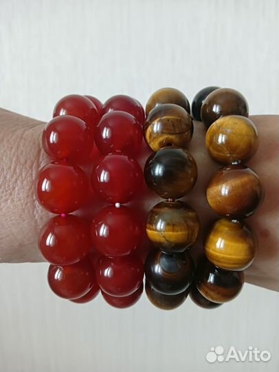 Новые бусы и браслеты из натурального камня