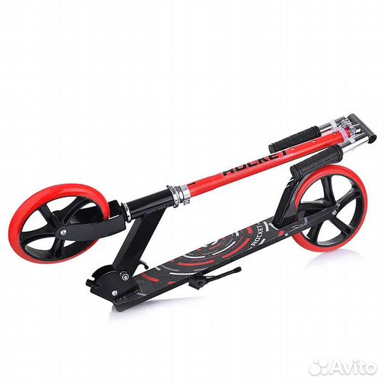 Самокат rocket R0066, 200 мм, красный