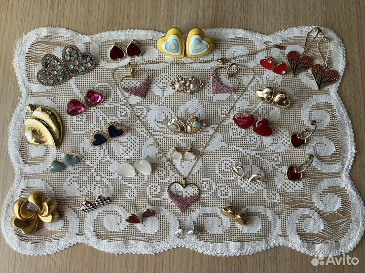 Серьги Клипсы Кулон Винтажные