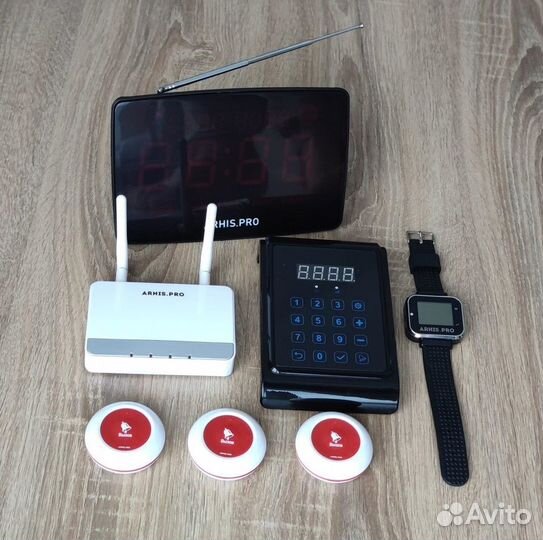 Кнопка Премиум вызов персонала, часы, табло и др