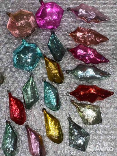 Елочные игрушки СССР ледяные