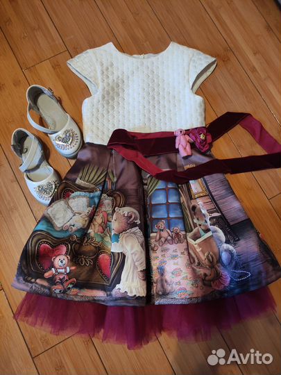 Платье стильняшка stilnyashka 110/116 Туфли белые