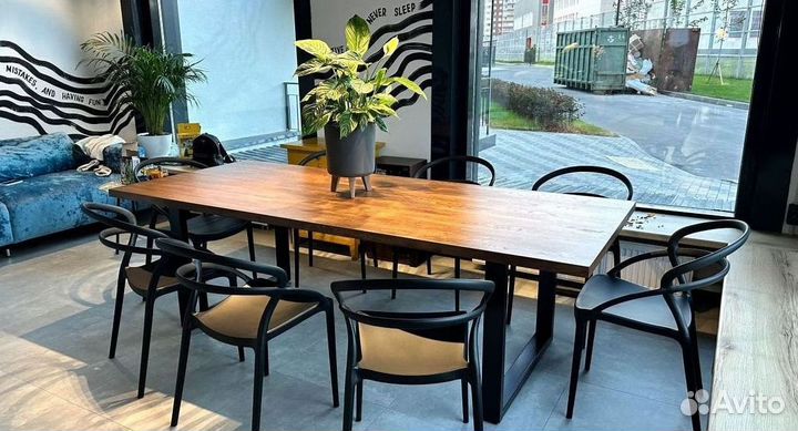 Стол новый лофт из массива дерева