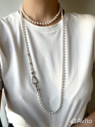 Сотуар из жемчуга (имитация). Колье из жемчуга