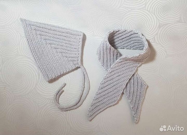 Шапка Эльф (подарок шарф) вязаная новая