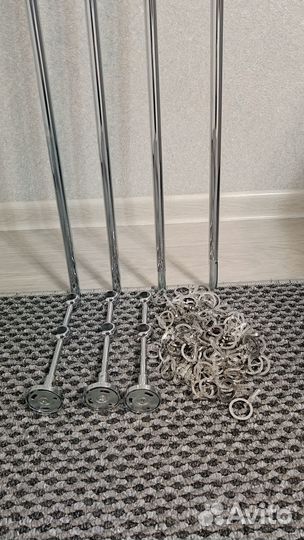 Карниз для штор двухрядный металлический