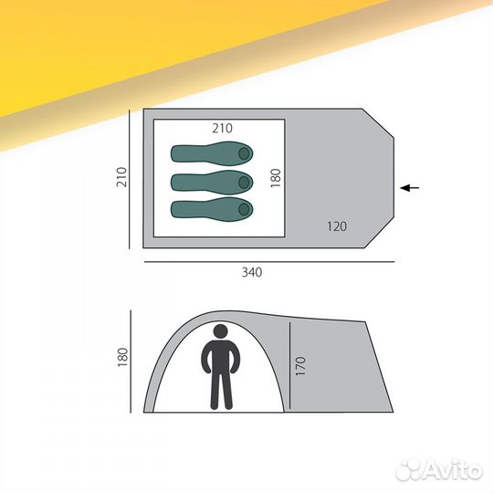 Палатка btrace element 3 арт.29.23