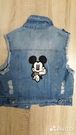 Жилетка джинсовая синяя для девочки