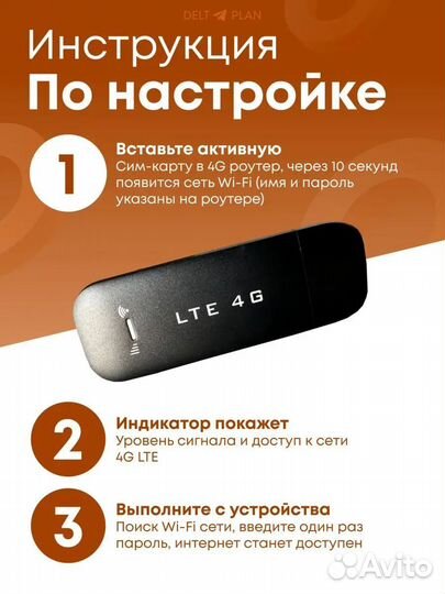 Мобильный модем Роутер Wi-Fi 4G LTE SIM USB