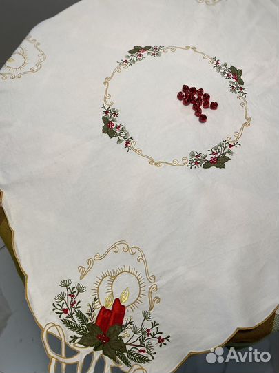 Скатерть новогодняя чайная салфетки
