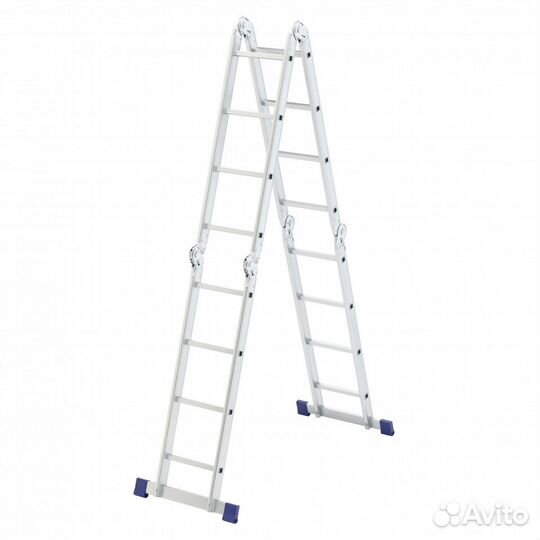 Лестница шарнирная алюминиевая, 4 х 4 ступени