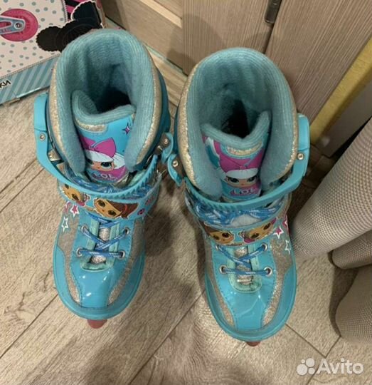 Роликовые коньки детские раздвижные,отл сост