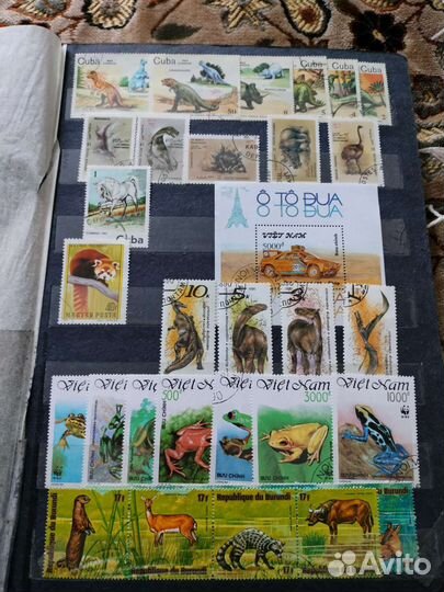 Марки фауна, флора