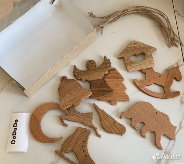 Деревянные елочные игрушки