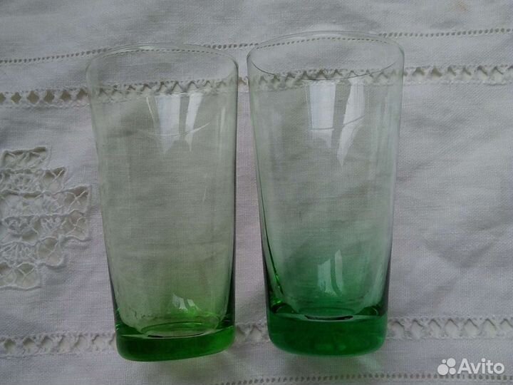 Цветное стекло СССР 2 стакана