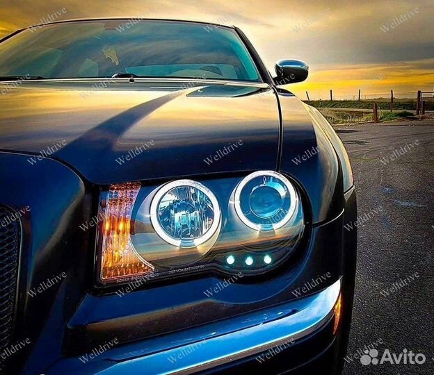 Фары Chrysler 300C 05-10 AE галоген черные