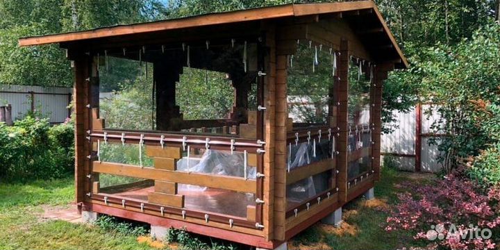 Мягкие окна для террас, летних кафе под ключ