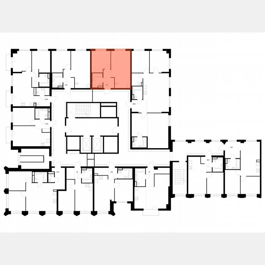 1-к. квартира, 37,3 м², 2/13 эт.