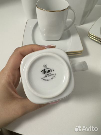 Сервиз новый чайный кофейный чешский фарфоровый