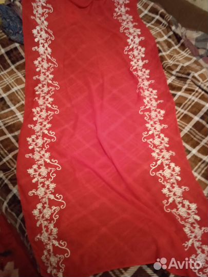 Палантин платок новый Италия хлопок и шёлк