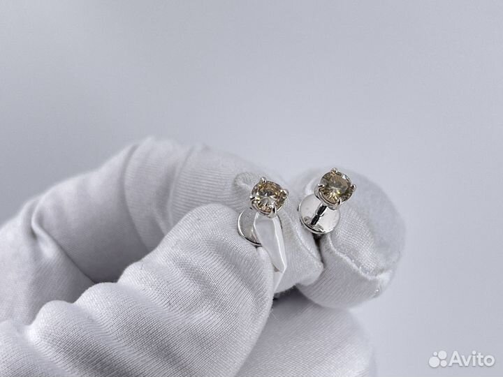 Золотые Серьги 585 пробы с бриллиантами. Рассрочка