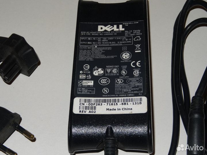 Блок питания адаптер DEll LA60NS0-00- 19V - 3.34A