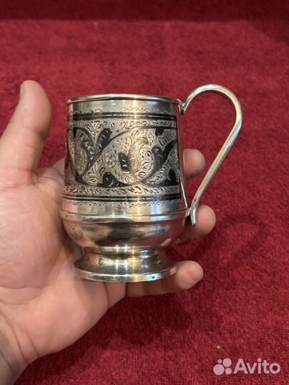 Стакан серебро 875