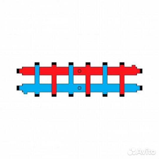 Гидравлический разделитель 85 кВт, 7 контуров