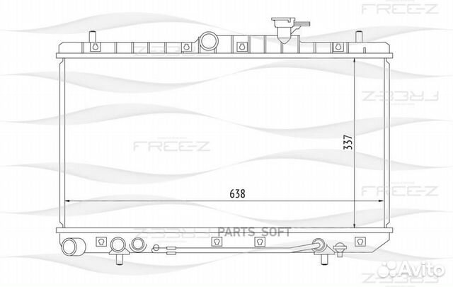 Free-Z KK0226 Радиатор hyundai accent 00- 1.3/1.5