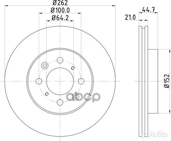 ND8011K диск тормозной передний Honda Civic, R