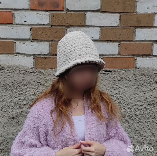 Панама женская вязаная