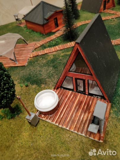 Макеты домов, фабрик, парков и т.д. для