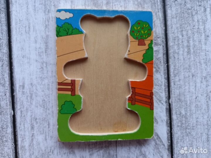 Деревянный пазл вкладыши для малышей
