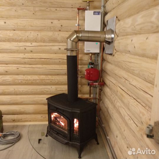 Монтаж твердотопливных котлов