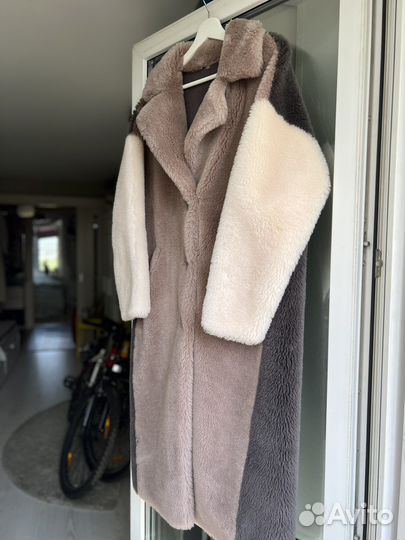 Шуба из натуральной овечьей шерсти