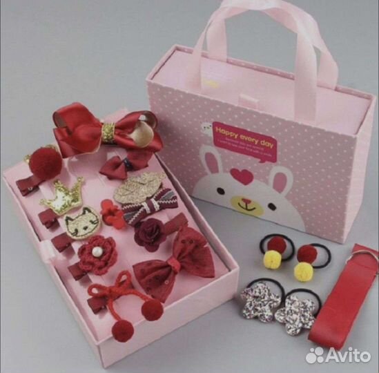 Набор аксессуаров для волос. Резинка, заколка