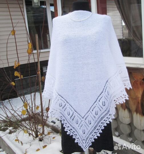 Шаль/платок/накидка полушерстяная (новая)