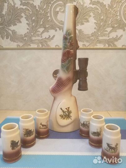 Штоф ружьё с рюмками