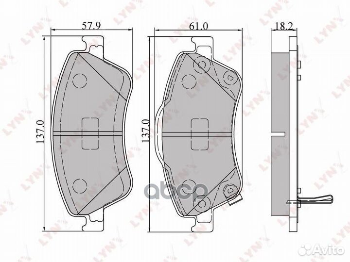 Колодки тормозные дисковые перед BD7546 LYN