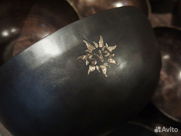 Кованая поющая чаша svsu02 Black (18,9 см Соль)