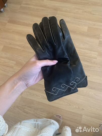 Перчатки женские кожаные