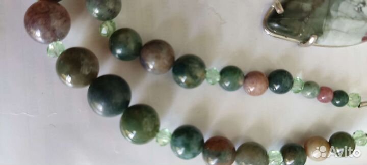 Комплект из натуральных камней яшма