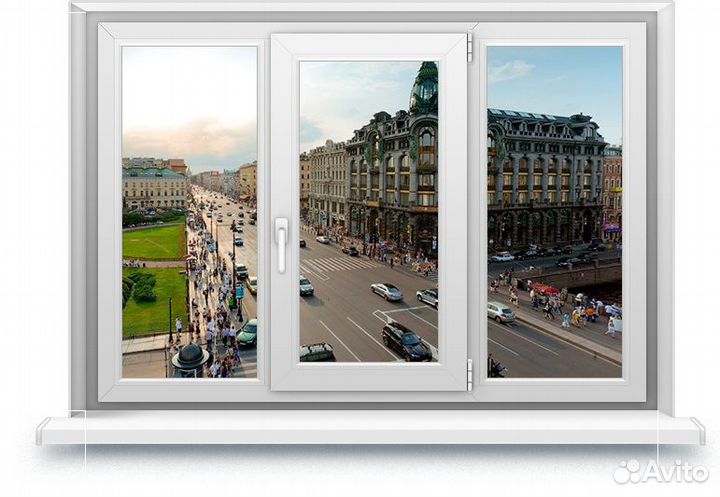 Пластиковое окно ш 1900 в 1400