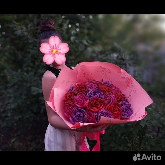 Букет из атласных лент