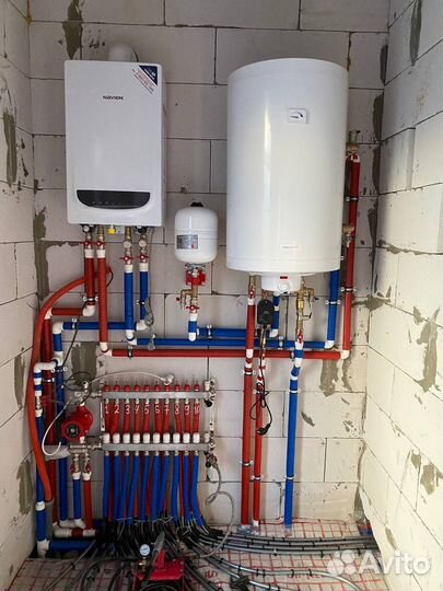 Монтаж отопления, Теплый пол, водоснабжение