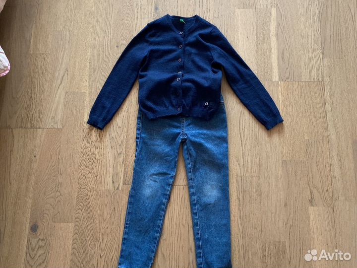 Кардиган benetton джинсы для девочки