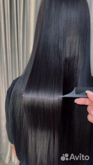 Кератиновое выпрямление волос